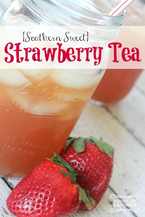 Southern strawberry sweet tea