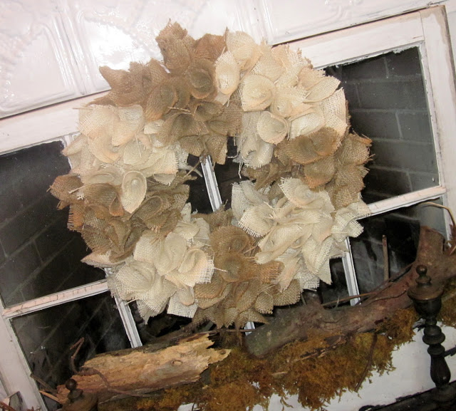 Two Tone Burlap  Wreath