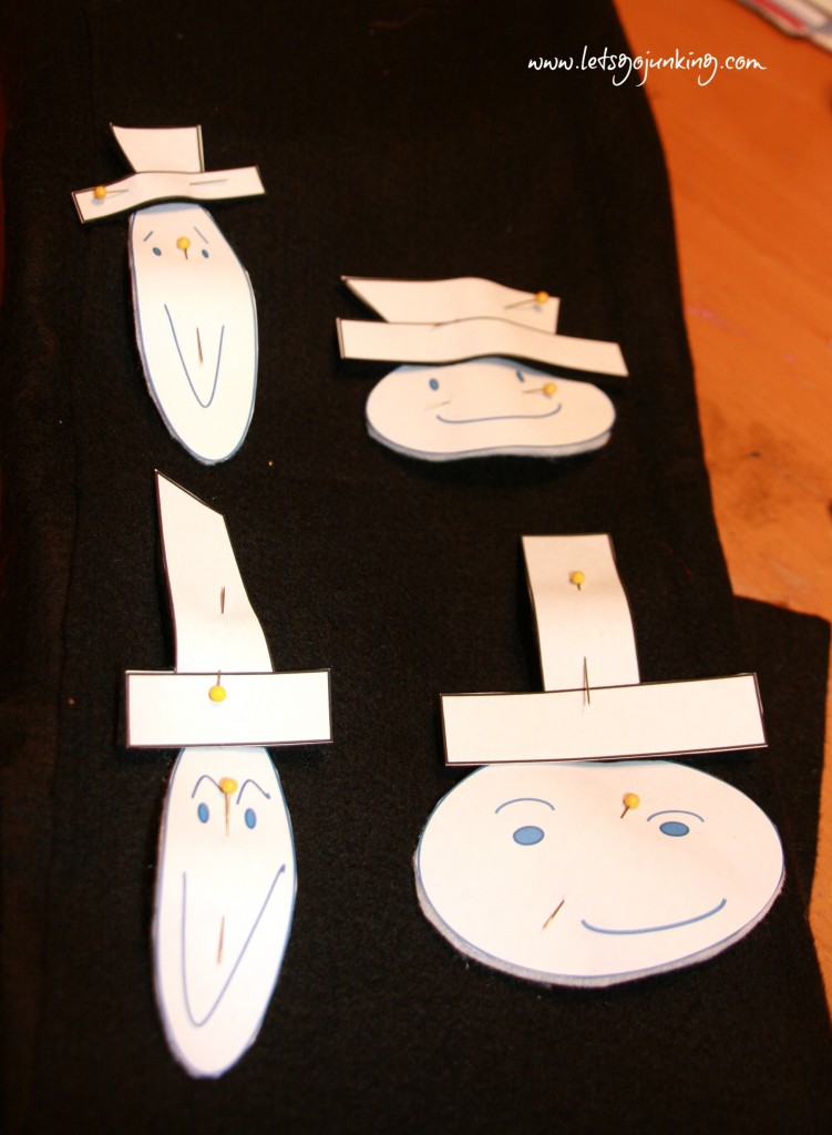arrange heads and hats